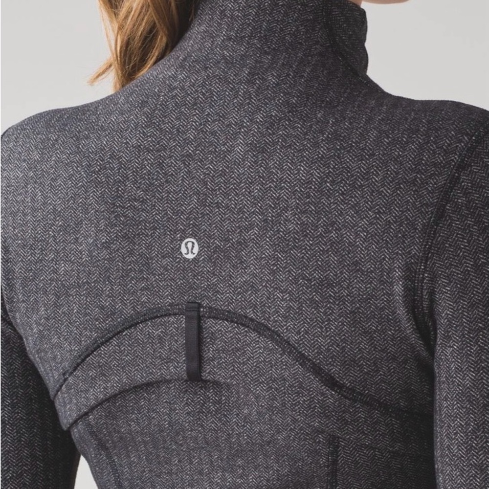 Lululemon Define Jacket in Heathered Herringbone Black Grey Size 4 - Picture 4 of 11